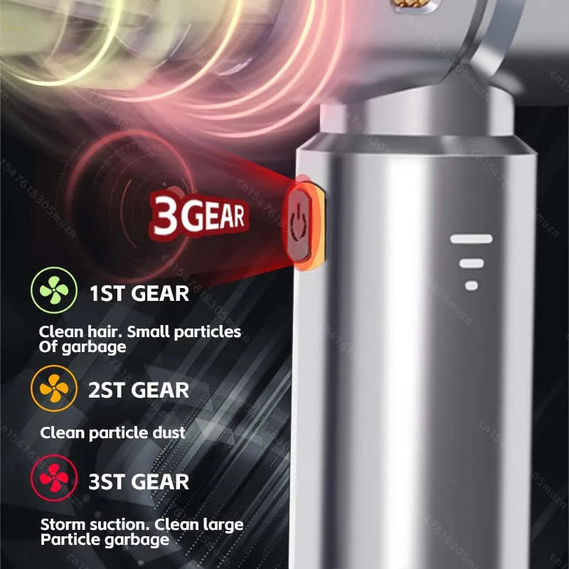 Aspirateur à Main Sans Fil Haute Puissance avec Moteur Brushless pour Voiture et Maison