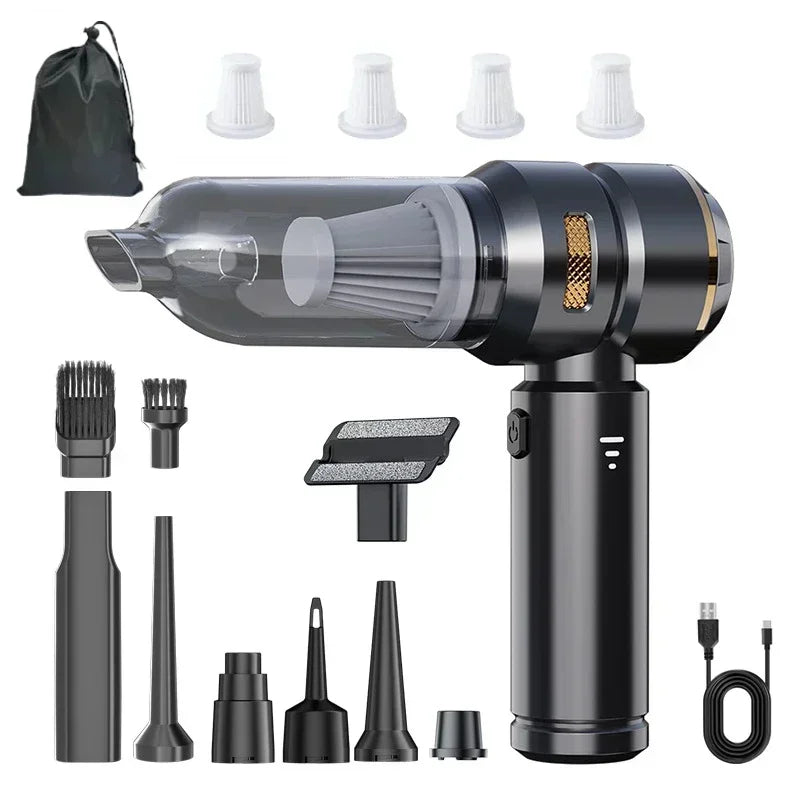 Aspirateur à Main Sans Fil Haute Puissance avec Moteur Brushless pour Voiture et Maison