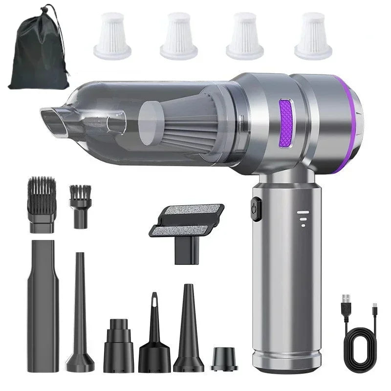 Aspirateur à Main Sans Fil Haute Puissance avec Moteur Brushless pour Voiture et Maison